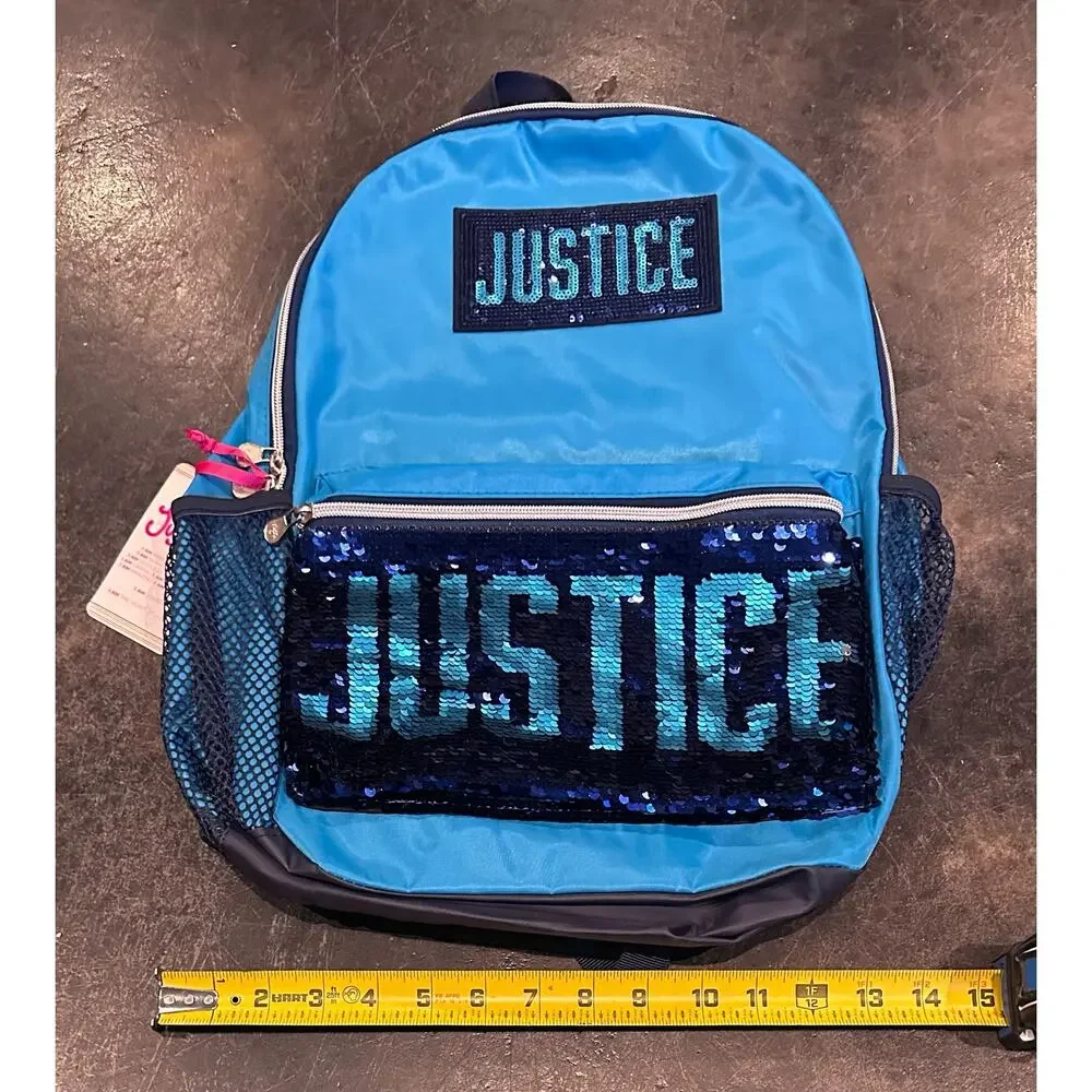 Girls Justice Backpack. School Bag book bag. New with tags Blue & Black